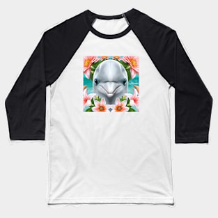 Smiling Dolphin Baseball T-Shirt